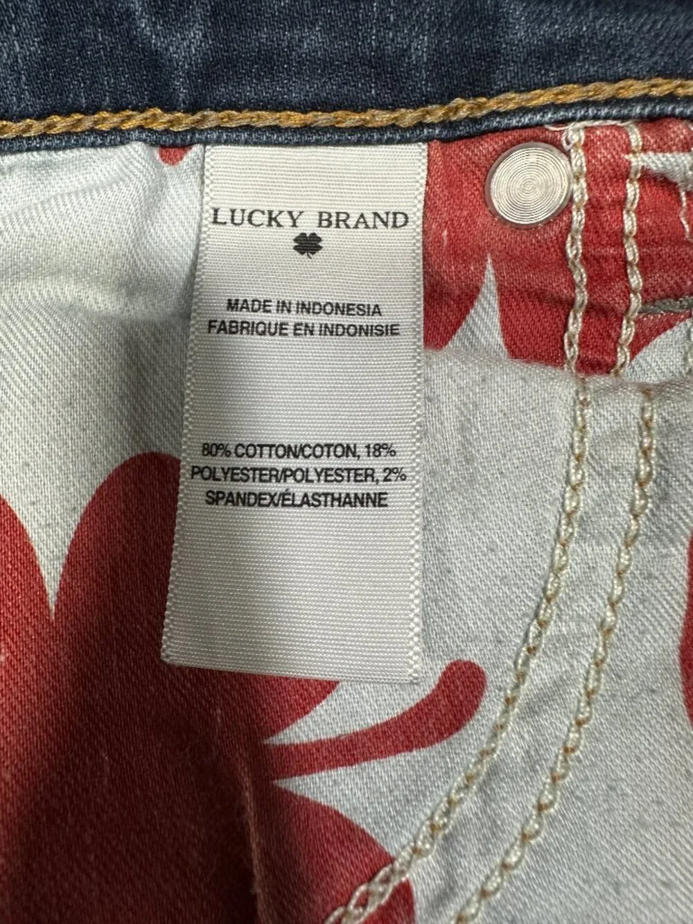 Lucky Brand Jeans Womens 8 Sofia Skinny Cotton Stretch Pockets Logo